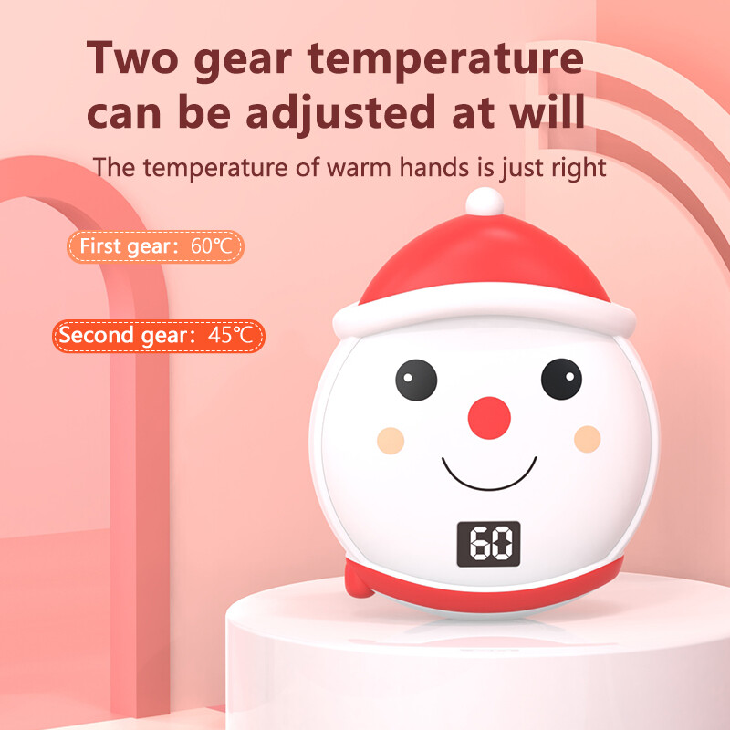 Naujas žieminis augintinio skaitmeninis ekranas rankų šildytuvas USB savaime įkaistantis mielas dirželis mini animacinis filmukas kūdikių šildytuvas Kalėdų dovana