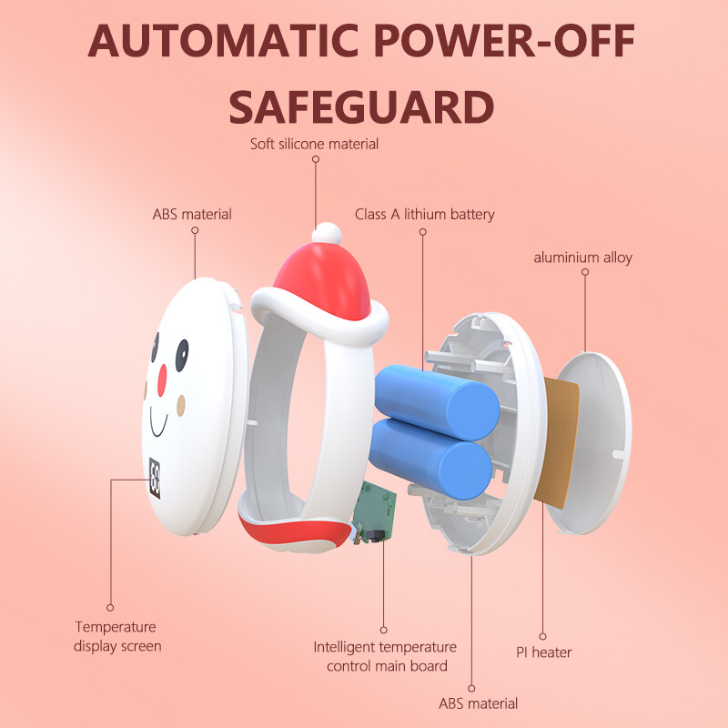 Naujas žieminis augintinio skaitmeninis ekranas rankų šildytuvas USB savaime įkaistantis mielas dirželis mini animacinis filmukas kūdikių šildytuvas Kalėdų dovana