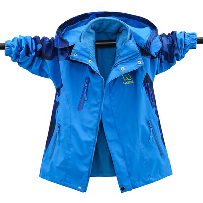 Proljetna i jesenska jakna za dječake 2024. Nova dječja zadebljana jakna od flisa koja se može skinuti Jesenska odjeća tri u jednom