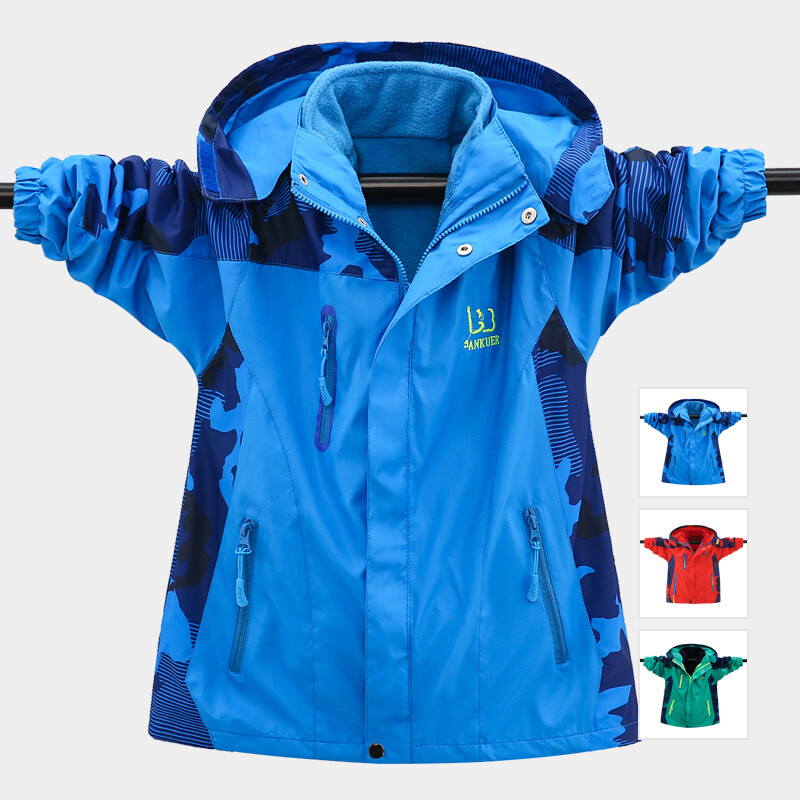 Proljetna i jesenska jakna za dječake 2024. Nova dječja zadebljana jakna od flisa koja se može skinuti Jesenska odjeća tri u jednom