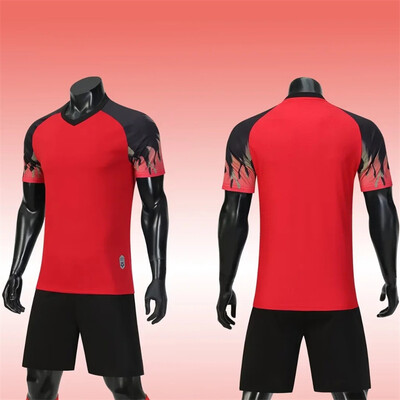 Futbol Nogometni dresovi za dječji trening Trenirke Nogometna sportska odjeća za odrasle Prilagođeni logotip Brzo sušeći kompleti prozračnih majica kratkih rukava