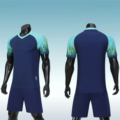 Futbol Nogometni dresovi za dječji trening Trenirke Nogometna sportska odjeća za odrasle Prilagođeni logotip Brzo sušeći kompleti prozračnih majica kratkih rukava