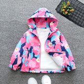 Windbreaker Camping Hooded Coat New Children Αδιάβροχα μπουφάν πεζοπορίας με ζεστό φερμουάρ 2024 Στολή αθλητικά ρούχα μπέιζμπολ για κορίτσια