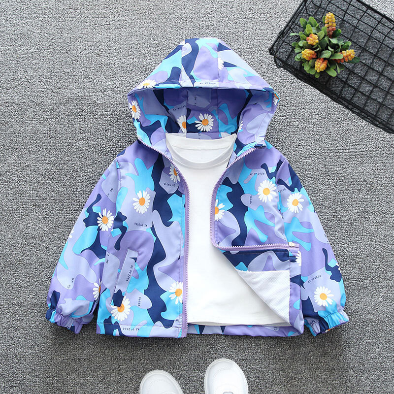 Windbreaker Camping Hooded Coat New Children Αδιάβροχα μπουφάν πεζοπορίας με ζεστό φερμουάρ 2024 Στολή αθλητικά ρούχα μπέιζμπολ για κορίτσια