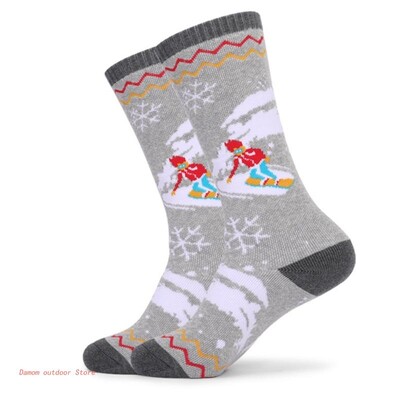 M89D Pohodlné lyžiarske ponožky pre deti a chlapcov, zimné teplé snehové ponožky, lyžovanie, snowboarding, korčuľovanie, ponožky na outdoorové aktivity