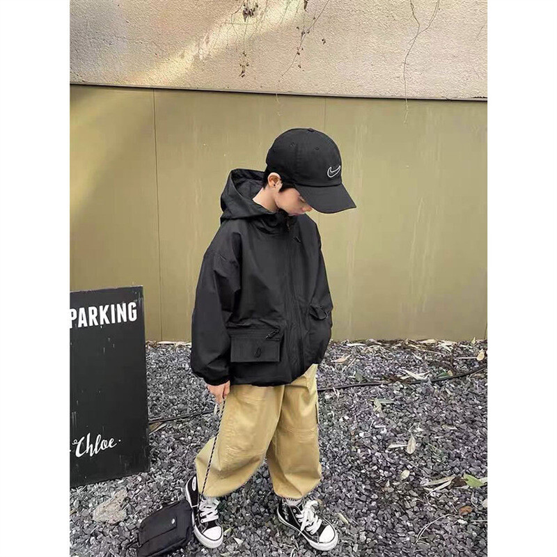 Μπουφάν για αγόρια Άνοιξη και Φθινόπωρο 2024 Νέα Παιδικά Ρούχα Αγόρια Μεγάλα Παιδικά Ρούχα Εργασίας Φθινοπωρινά Αντιανεμικά Παιδικά Μπουφάν