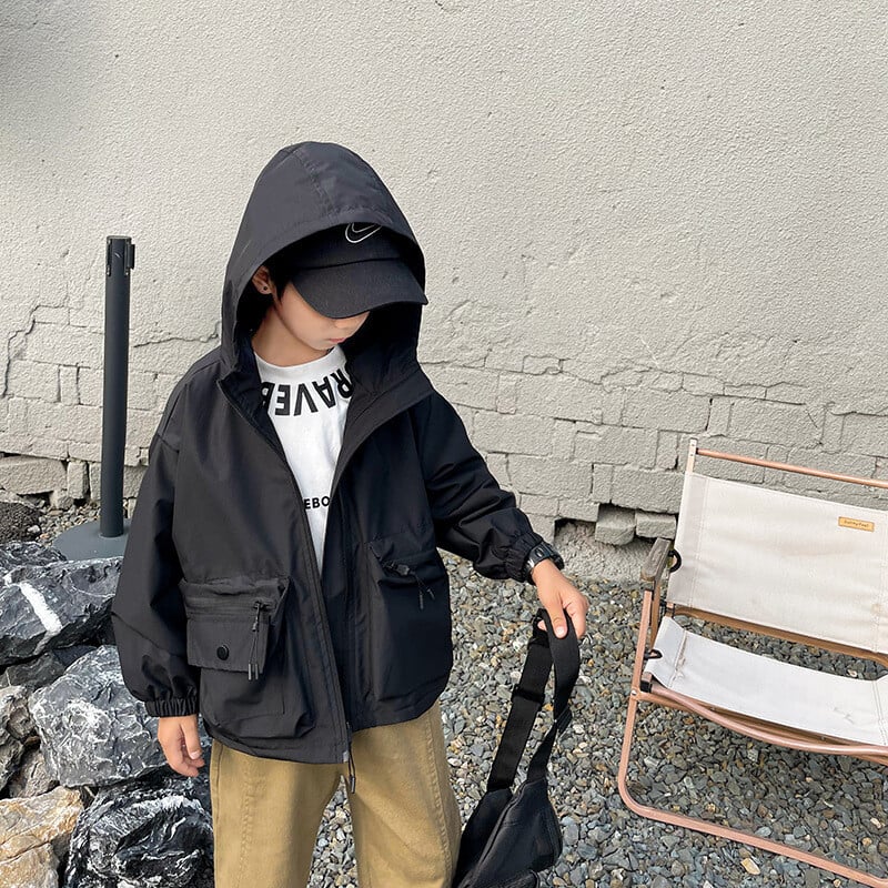 Μπουφάν για αγόρια Άνοιξη και Φθινόπωρο 2024 Νέα Παιδικά Ρούχα Αγόρια Μεγάλα Παιδικά Ρούχα Εργασίας Φθινοπωρινά Αντιανεμικά Παιδικά Μπουφάν