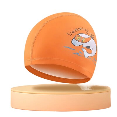 Detská plavecká čiapka s kresleným PU povlakom, nepremokavé plavecké čiapky pre detské bazénové vybavenie, ochrana sluchu, športové oblečenie, doplnky
