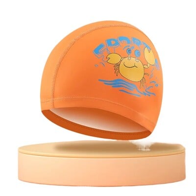 Detská plavecká čiapka s kresleným PU povlakom, nepremokavé plavecké čiapky pre detské bazénové vybavenie, ochrana sluchu, športové oblečenie, doplnky