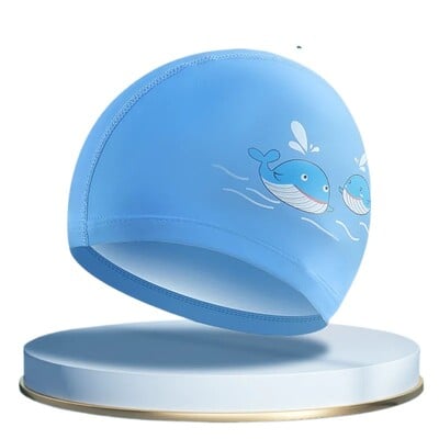 Detská plavecká čiapka s kresleným PU povlakom, nepremokavé plavecké čiapky pre detské bazénové vybavenie, ochrana sluchu, športové oblečenie, doplnky