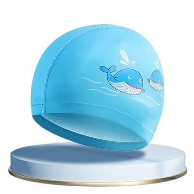 Detská plavecká čiapka s kresleným PU povlakom, nepremokavé plavecké čiapky pre detské bazénové vybavenie, ochrana sluchu, športové oblečenie, doplnky