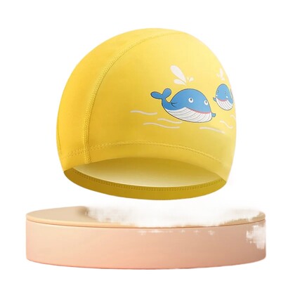 Detská plavecká čiapka s kresleným PU povlakom, nepremokavé plavecké čiapky pre detské bazénové vybavenie, ochrana sluchu, športové oblečenie, doplnky