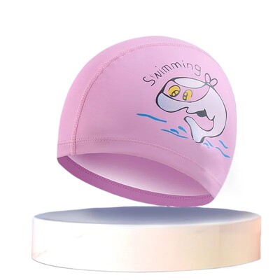 Detská plavecká čiapka s kresleným PU povlakom, nepremokavé plavecké čiapky pre detské bazénové vybavenie, ochrana sluchu, športové oblečenie, doplnky