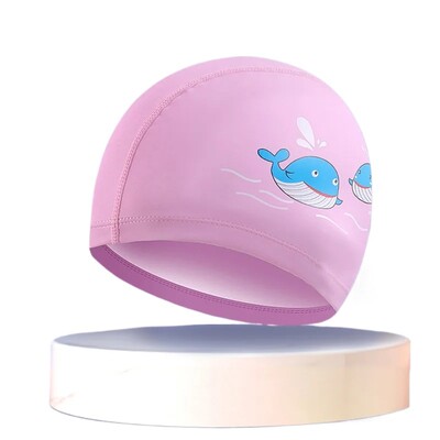 Detská plavecká čiapka s kresleným PU povlakom, nepremokavé plavecké čiapky pre detské bazénové vybavenie, ochrana sluchu, športové oblečenie, doplnky