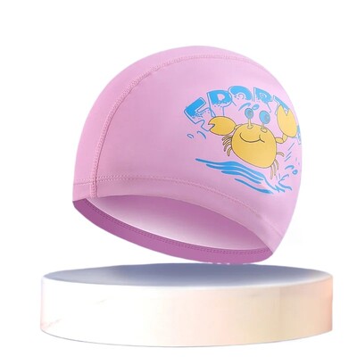 Detská plavecká čiapka s kresleným PU povlakom, nepremokavé plavecké čiapky pre detské bazénové vybavenie, ochrana sluchu, športové oblečenie, doplnky