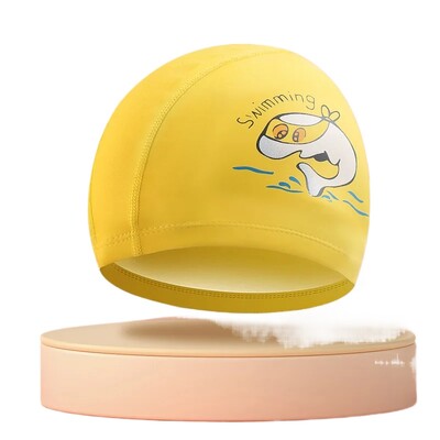 Detská plavecká čiapka s kresleným PU povlakom, nepremokavé plavecké čiapky pre detské bazénové vybavenie, ochrana sluchu, športové oblečenie, doplnky