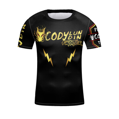 Bērnu MMA BJJ Muay Thai krekls ar īsām piedurknēm boksa džiudžitsu sporta krekls ātri nožūst bērniem zēnu sporta zāles kikboksa treniņu krekli