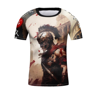 Bērnu MMA BJJ Muay Thai krekls ar īsām piedurknēm boksa džiudžitsu sporta krekls ātri nožūst bērniem zēnu sporta zāles kikboksa treniņu krekli