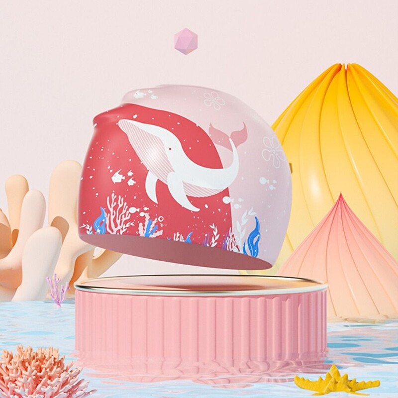 Silikónová plavecká čiapka chráni uši, dlhé vlasy, vodotesné sprchové čiapky, ultra tenké detské kúpacie čiapky, plavecké turbany, plavecké doplnky