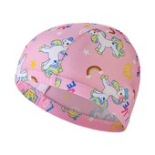 Detská plavecká čiapka, vodeodolná polyesterová opaľovacia čiapka s kreslenou potlačou, pohodlná a nezaťahovateľná plavecká výbava