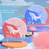 Vodootporna silikonska dječja kapa za plivanje Slatki crtani dizajn kita za dječake Djevojčice Udobna izdržljiva kapa za plivanje