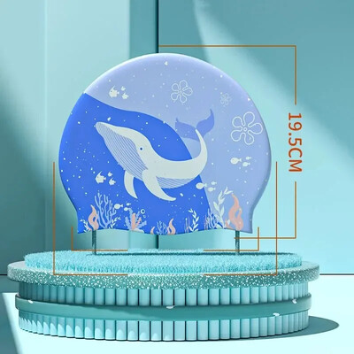 Vodootporna silikonska dječja kapa za plivanje Slatki crtani dizajn kita za dječake Djevojčice Udobna izdržljiva kapa za plivanje