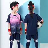 Šarena i udobna nogometna uniforma za aktivnu djecu i mlade nogometni komplet za treniranje s brzosušećim i prozračnim materijalom