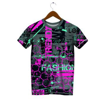 T-shirt σε στυλ Cyberpunk Μοντέρνα ανδρικά δροσερά κοντομάνικα καλοκαιρινά ανδρικά μπλουζάκια που στεγνώνουν γρήγορα Προσωπικότητες Ρούχα για τρέξιμο στο δρόμο