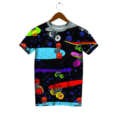 Hip Hop Street T-shirt Ανδρικό 3D Graffiti print Κοντό μανίκι Fashion Personality Ανδρικό T-shirt με στρογγυλή λαιμόκοψη Αθλητικά ρούχα γρήγορου στεγνώματος