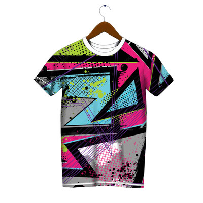 Hip Hop Street T-shirt Ανδρικό 3D Graffiti print Κοντό μανίκι Fashion Personality Ανδρικό T-shirt με στρογγυλή λαιμόκοψη Αθλητικά ρούχα γρήγορου στεγνώματος