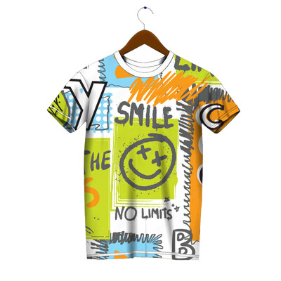 Hip Hop Street T-shirt Ανδρικό 3D Graffiti print Κοντό μανίκι Fashion Personality Ανδρικό T-shirt με στρογγυλή λαιμόκοψη Αθλητικά ρούχα γρήγορου στεγνώματος