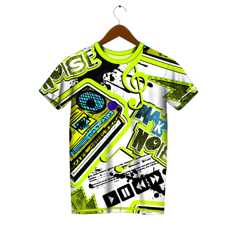 Hip Hop Street T-shirt Ανδρικό 3D Graffiti print Κοντό μανίκι Fashion Personality Ανδρικό T-shirt με στρογγυλή λαιμόκοψη Αθλητικά ρούχα γρήγορου στεγνώματος