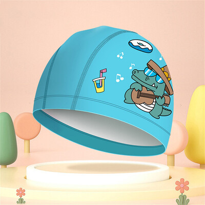 Dječji plivački dječji slatki crtani elastični bazen za vodene sportove s ušima Šešir za plivanje Kapa za kupanje Natacion 수영모자