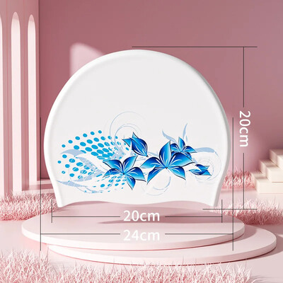 Γυναικείο σκουφάκι κολύμβησης σιλικόνης αδιάβροχο, άνετο, αντιολισθητικό, μοντέρνα εκτύπωση, απευθείας πωλήσεις κατασκευαστή Κορεάτικο στυλ