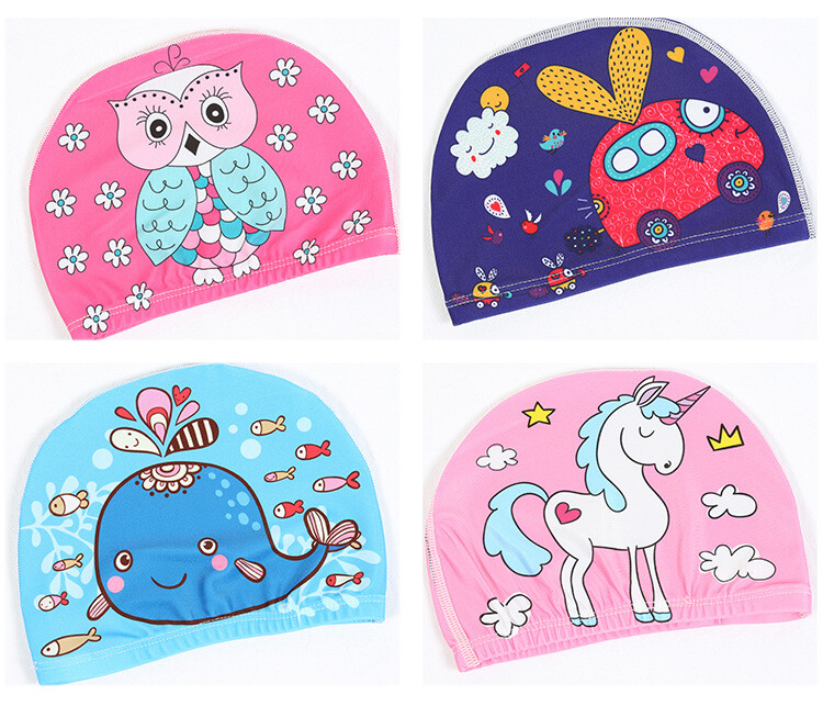 Crtane dječje kape za plivanje Djevojčice Dječaci Kapa za plivanje Kapa za plivanje za bazen 1-10 godina Stara Vodootporna zaštita za uši Oprema za plivanje