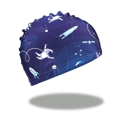 Veleprodajna dječja kapa za plivanje, digitalni ispis, vrhunska tkanina, dječaci, djevojčice, dizajn crtića, vodootporna, izdržljiva kapa