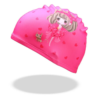 Veleprodajna dječja kapa za plivanje, digitalni ispis, vrhunska tkanina, dječaci, djevojčice, dizajn crtića, vodootporna, izdržljiva kapa