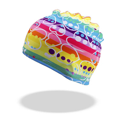 Veleprodajna dječja kapa za plivanje, digitalni ispis, vrhunska tkanina, dječaci, djevojčice, dizajn crtića, vodootporna, izdržljiva kapa