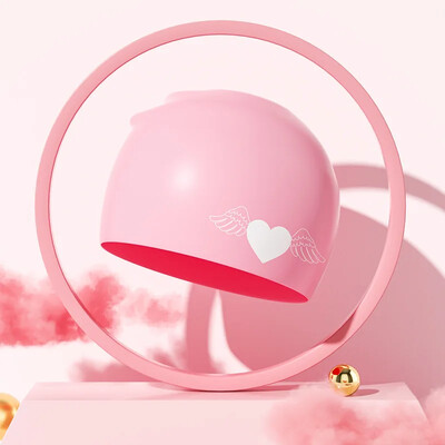 Cască de înot pentru copii din silicon, impermeabilă, cu desene animate, drăguț, confortabilă, nestrânsă, protecție pentru urechi, șapcă de înot, băieți, fete