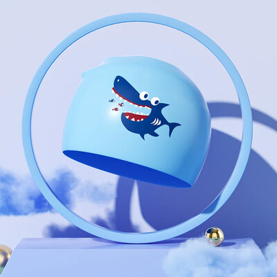 Cască de înot pentru copii din silicon, impermeabilă, cu desene animate, drăguț, confortabilă, nestrânsă, protecție pentru urechi, șapcă de înot, băieți, fete