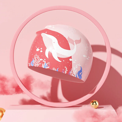 Cască de înot pentru copii din silicon, impermeabilă, cu desene animate, drăguț, confortabilă, nestrânsă, protecție pentru urechi, șapcă de înot, băieți, fete