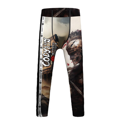 Bērnu MMA BJJ Kompresijas Sporta Bikses Skriešanas Legingi Jiu Jitsu Muay Thai Boksa Bikses Bērni Zēni Vingrošanas Zeķubikses