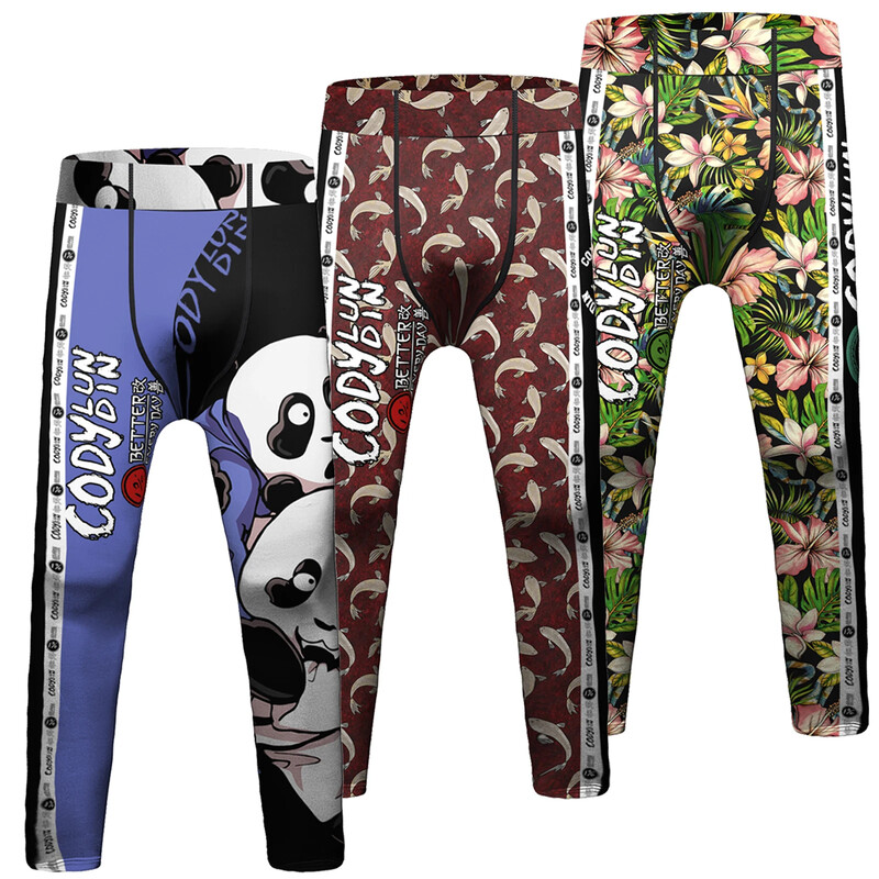 Bērnu MMA BJJ Kompresijas Sporta Bikses Skriešanas Legingi Jiu Jitsu Muay Thai Boksa Bikses Bērni Zēni Vingrošanas Zeķubikses