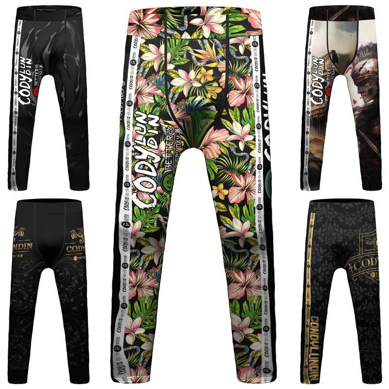 Bērnu MMA BJJ Sporta Bikses Skriešanas Legingi Jiu Jitsu Muay Thai Boks Bikses Bērni Zēni Ātri Dry Vingrošanas Zeķubikses