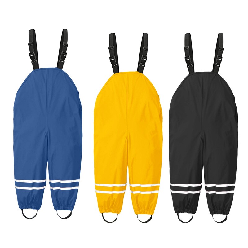 Vēja necaurlaidīgi Ātri žūstoši Bikses Bērniem Kombinezoni Lietus Bikses Regulējama Lenta Lietus Kombinezons Bikses Garās Bikses Bērnu Apģērbi