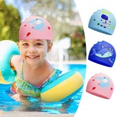 Bērnu peldcepures jaukas meitenes zēnu peldcepures ūdensnecaurlaidīgas elastīgas silikona baseina pludmales peldēšanas aksesuāri niršanas cepures