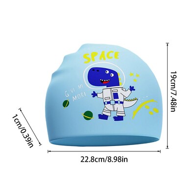 Bērnu peldcepures jaukas meitenes zēnu peldcepures ūdensnecaurlaidīgas elastīgas silikona baseina pludmales peldēšanas aksesuāri niršanas cepures