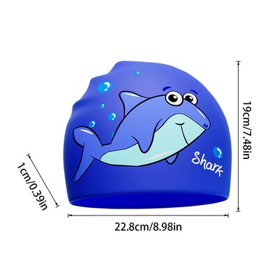 Bērnu peldcepures jaukas meitenes zēnu peldcepures ūdensnecaurlaidīgas elastīgas silikona baseina pludmales peldēšanas aksesuāri niršanas cepures