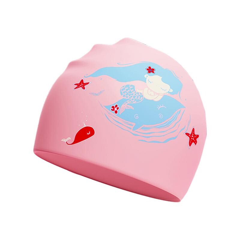 Bērnu peldcepures jaukas meitenes zēnu peldcepures ūdensnecaurlaidīgas elastīgas silikona baseina pludmales peldēšanas aksesuāri niršanas cepures