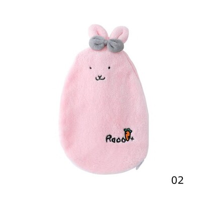 1 gab Atkārtoti lietojams Cute Rabbit PVC stresa sāpju mazināšanas karstā ūdens pudeles maisiņš ar mīkstu, mājīgu vāku ziemas silts karstums roku sildītājs